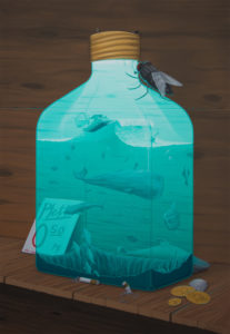 Die Flasche, 2019, Öl auf Leinwand, 100x70cm