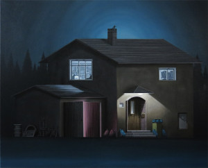André Schulze, Haus Gurlitt bei Nacht, 65x80cm