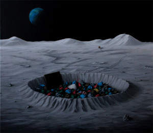 André Schulze, Mondkrater, 70x80cm