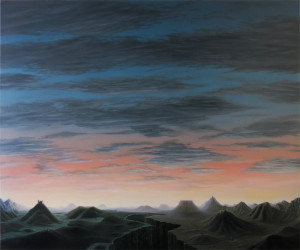 André Schulze, Geteilte Landschaft, 150x180cm