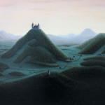 André Schulze, Geteilte Landschaft (Detail), 150x180cm