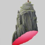André Schulze, Felsen, 2016, Öl auf Leinwand, 50x40cm