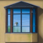 Andre Schulze, Erker, 2016, Öl auf Malkarton, 30x24cm
